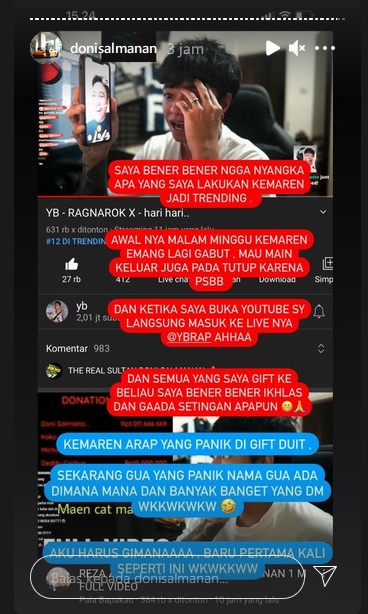 Bikin Geleng Kepala, Ini Alasan Doni Salmanan Sawer Reza Arap Oktovian Rp1 Miliar