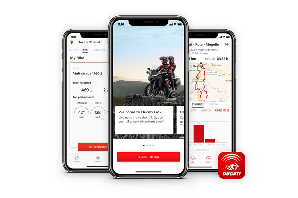Berdialog dengan Tunggangan Melalui Ducati Link App