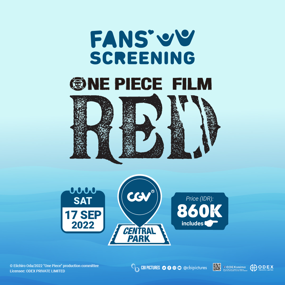 Jadwal <i>Fans Screening One Piece: Red</i> di Indonesia, Catat Tanggal dan Harga Tiketnya