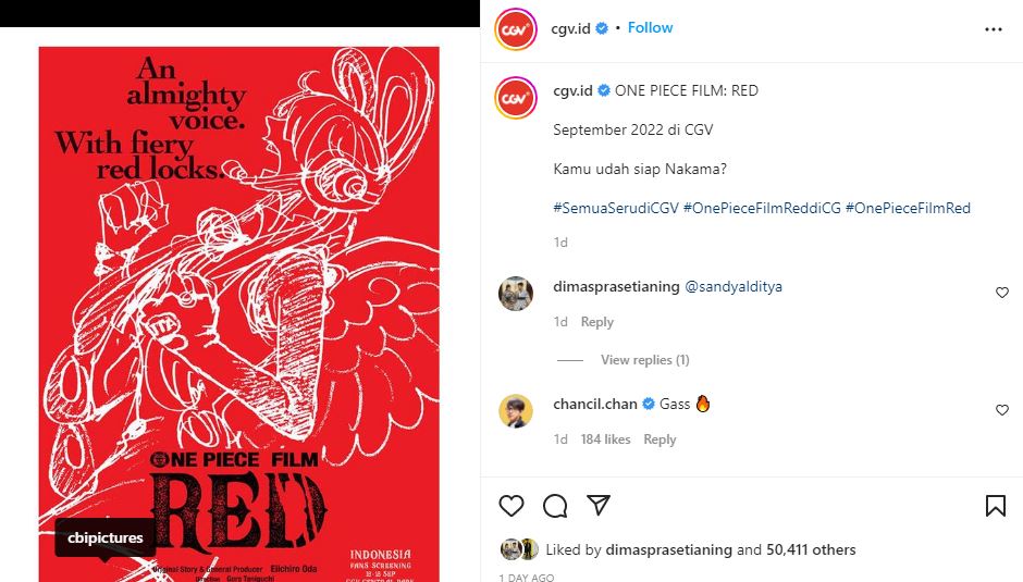 Film <i>One Piece: Red</i> Bakal Tayang di Bioskop Indonesia, Simak Sinopsis dan Jadwalnya