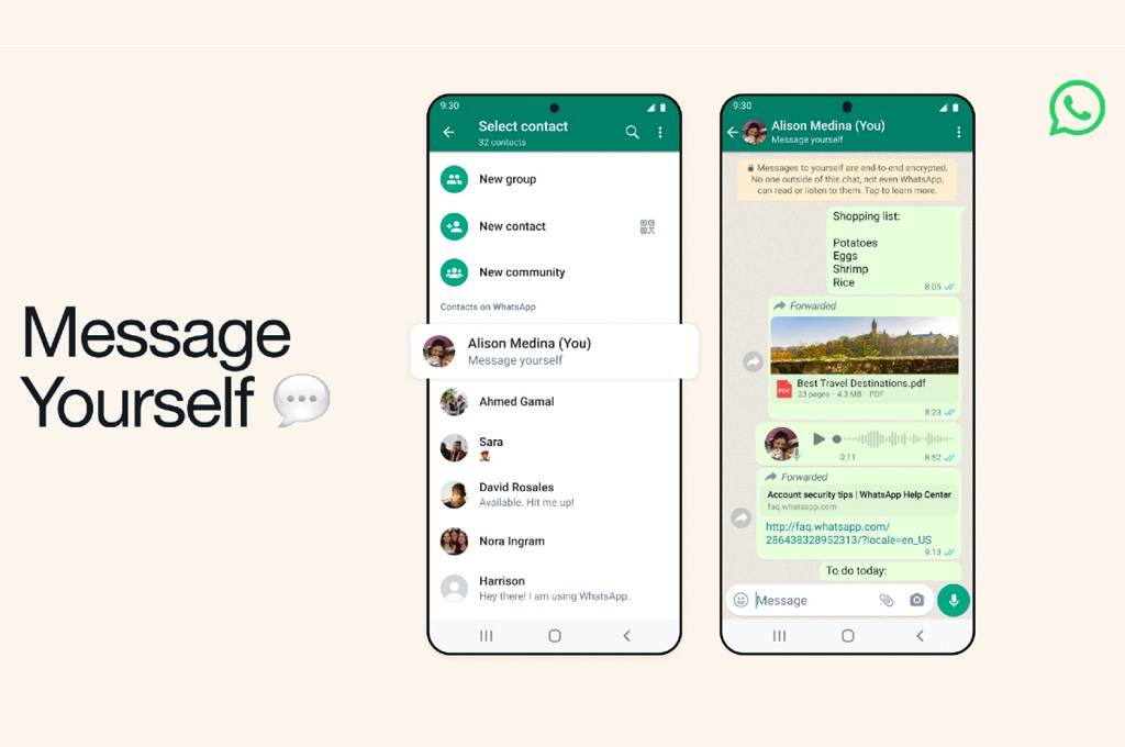 Fitur Baru WhatsApp Kirim Pesan ke Nomor Sendiri, Ini Fungsi dan Cara Pakainya