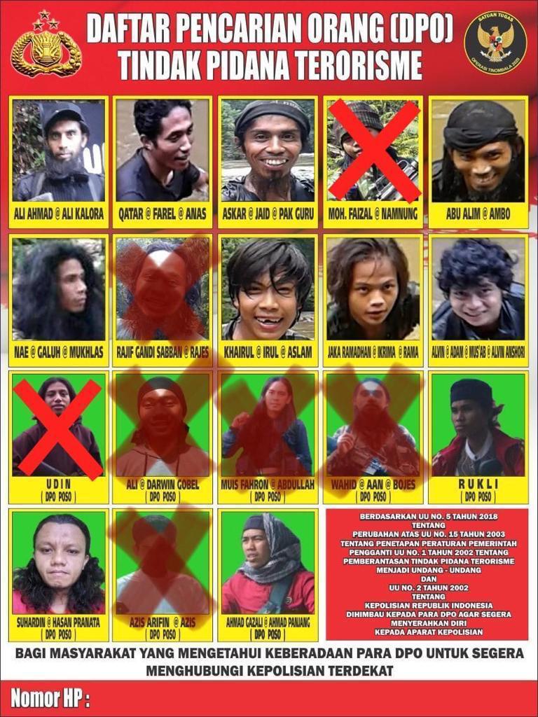 Foto 11 Buron Teroris Jaringan MIT Disebar