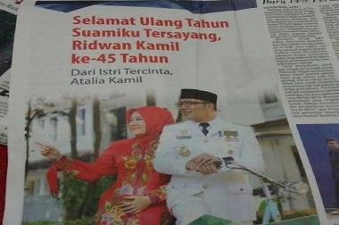 Pasang Iklan di Koran, Cara Istri Ucapkan Selamat Ultah untuk Emil