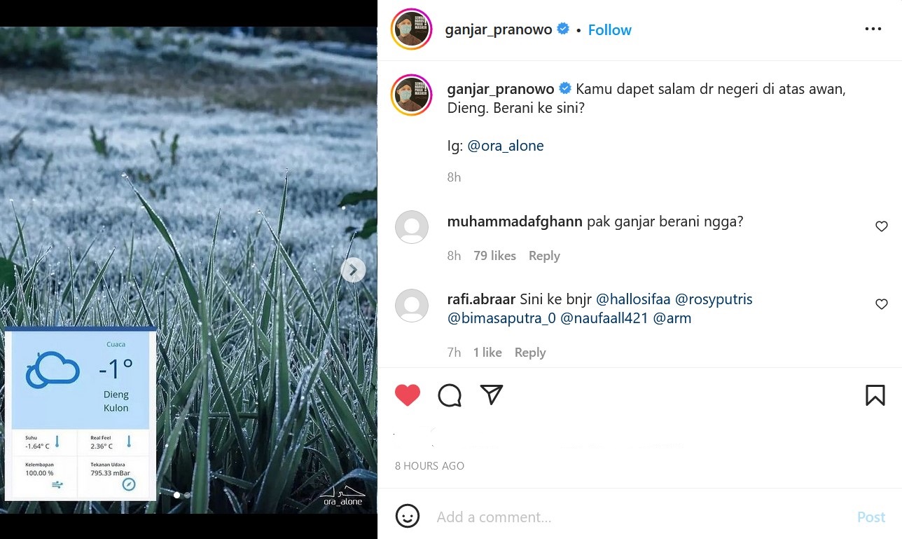 Mengenal Bun Upas, Fenomena Embun Es yang Terjadi di Dieng
