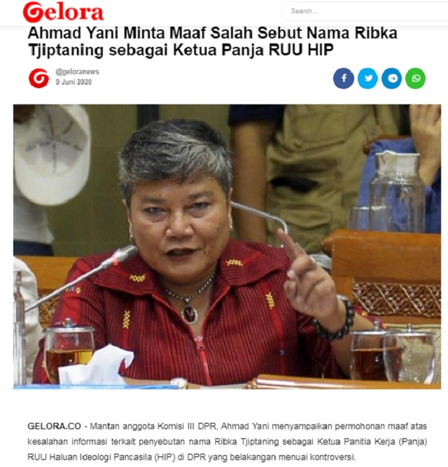 [Cek Fakta] Ketua Panja RUU HIP Anak PKI? Ini Faktanya