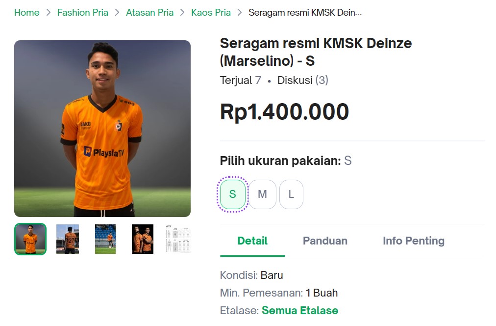 KMSK Deinze Resmi Jual Jersey Marselino di Indonesia, Segini Harganya