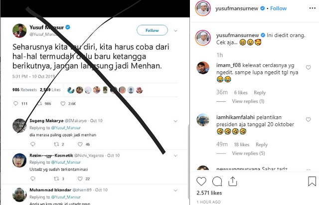 [Cek Fakta] Ustaz Yusuf Mansur Sarankan Prabowo Jadi Ketua RT Dulu? Ini Faktanya