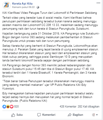 Pintu Perlintasan Kereta Api Ditutup Karena Menunggu Masinis Jajan di Warung? Ini Faktanya