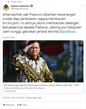 [Cek Fakta] Jokowi Memberikan Setengah Kekuasaannya kepada Prabowo?