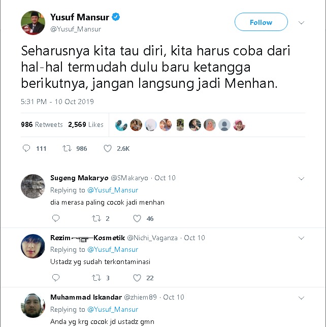 [Cek Fakta] Ustaz Yusuf Mansur Sarankan Prabowo Jadi Ketua RT Dulu? Ini Faktanya