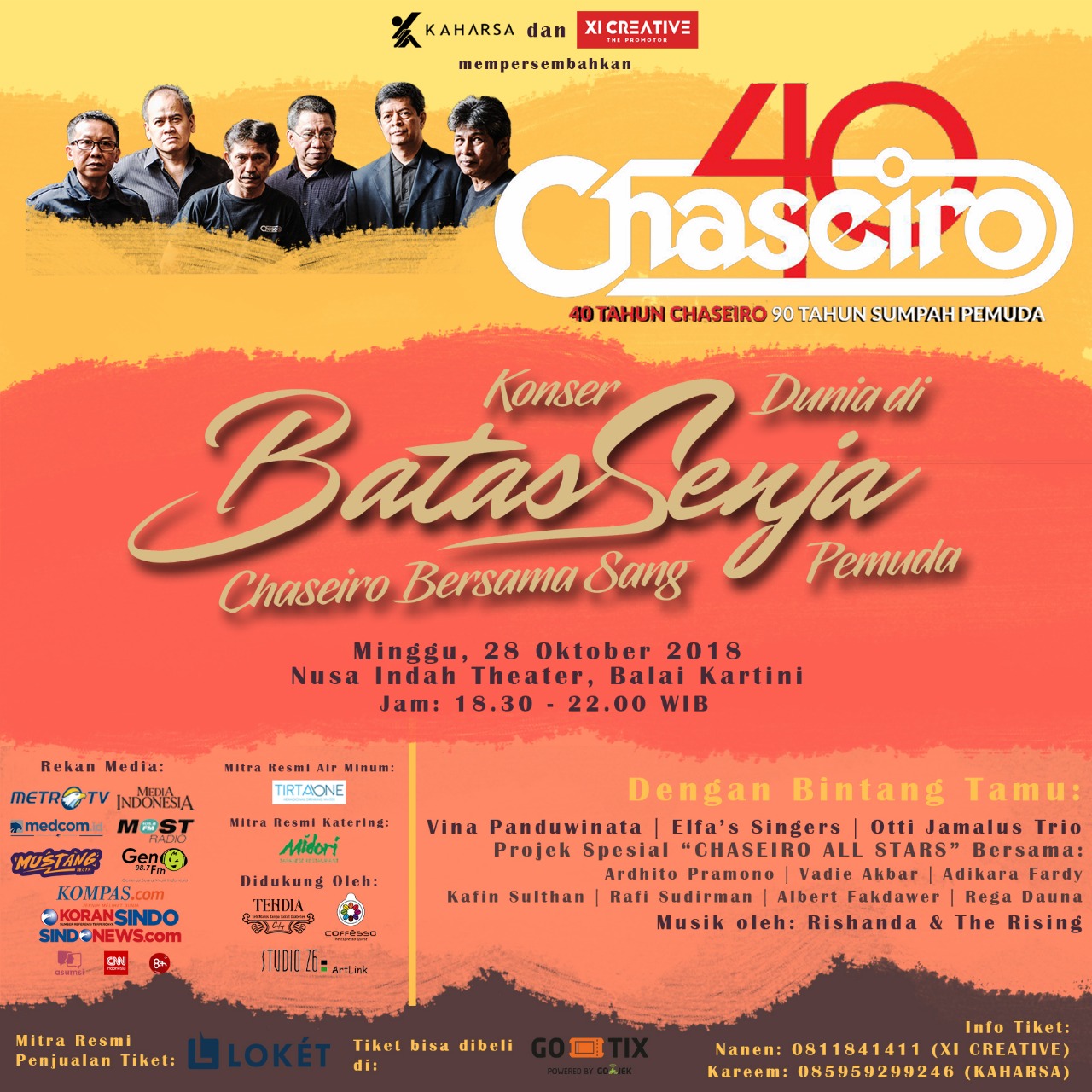 40 Tahun Berkarya, Chaseiro Gelar Konser di Hari Sumpah Pemuda