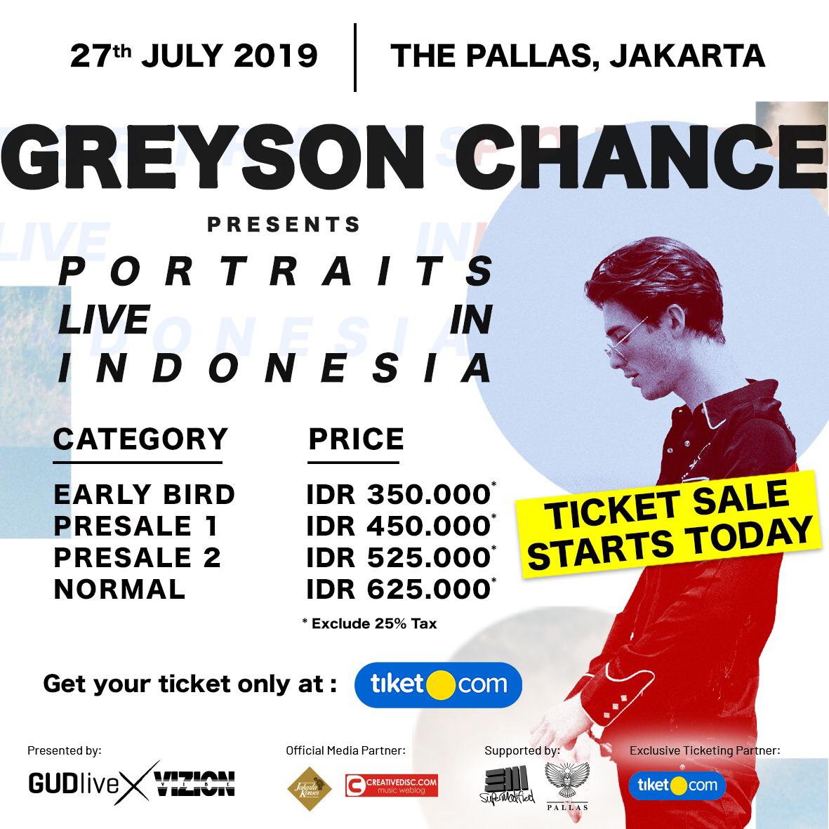 Greyson Chance Gelar Konser di Indonesia Juli 2019