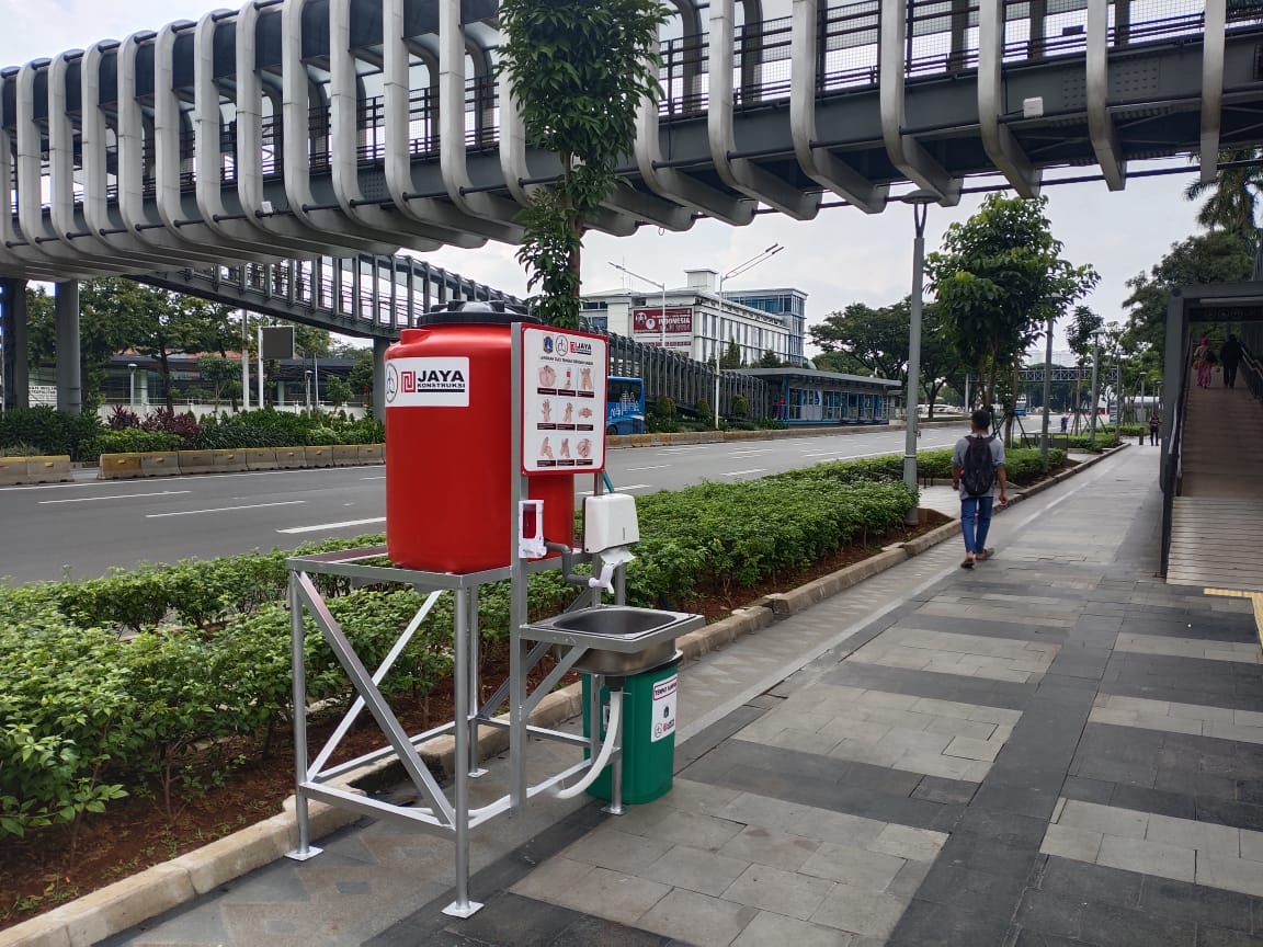Wastafel Portabel Disebar di Jakarta Pusat