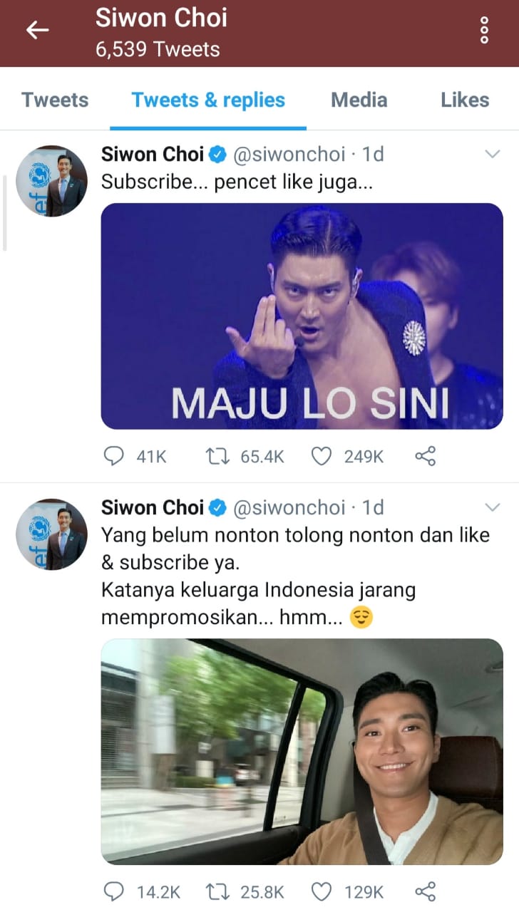Twitter Siwon Choi Diduga Dipegang Admin asal Indonesia