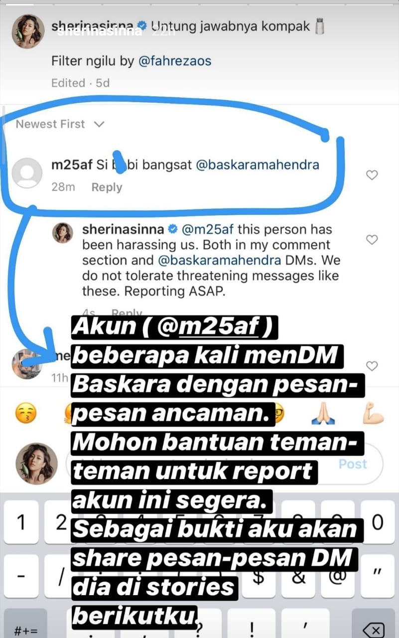 Baskara Mahendra Diancam Dibunuh, Sherina Minta Pertolongan