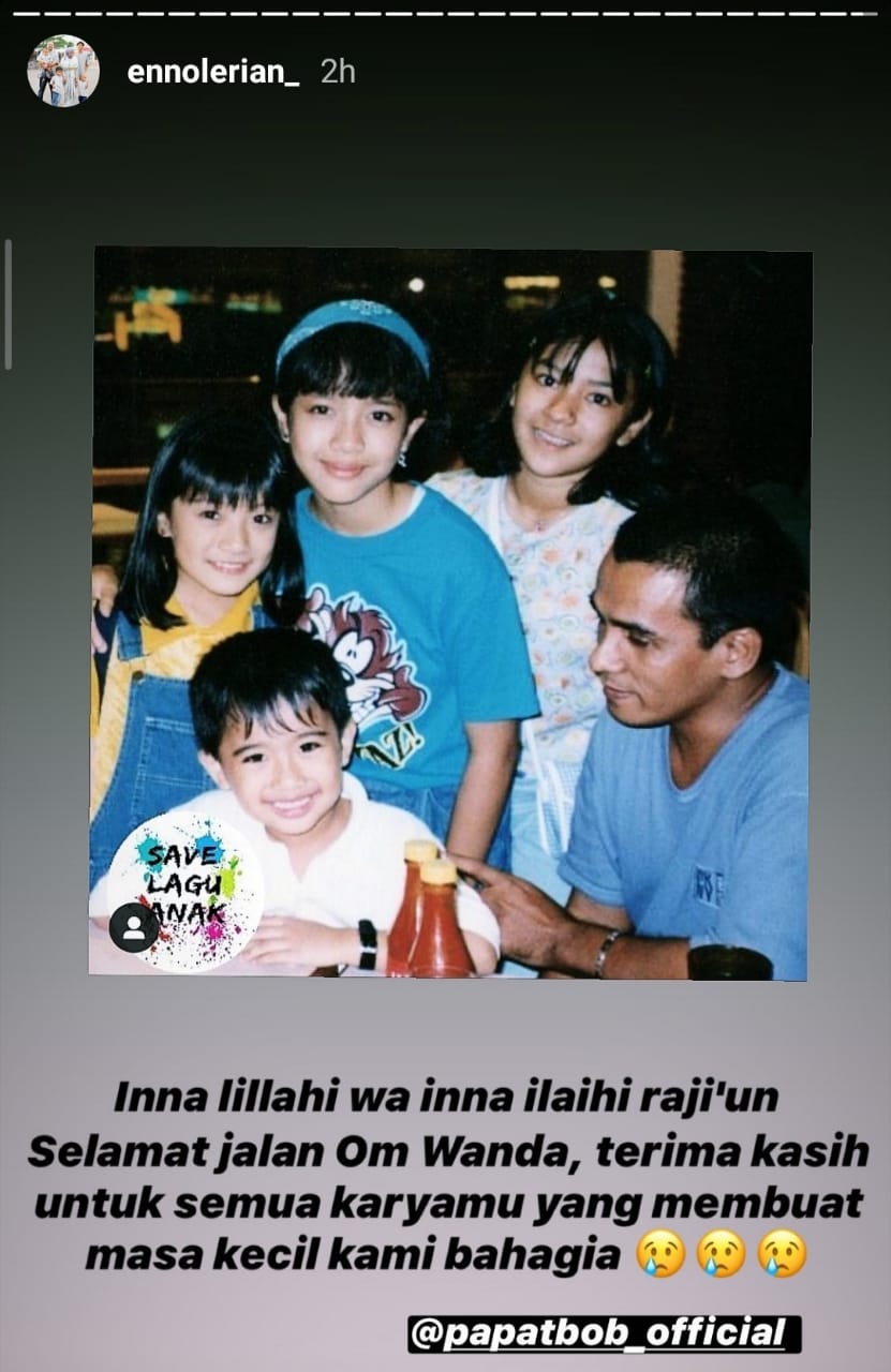 Enno Lerian, Joshua, dan Para Mantan Artis Cilik Berduka Papa T Bob Meninggal