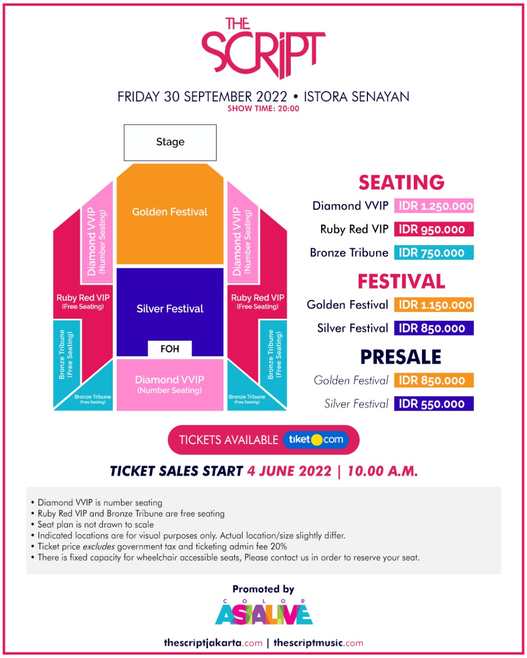 The Script Resmi Konser di Jakarta, Ini Harga Tiketnya!