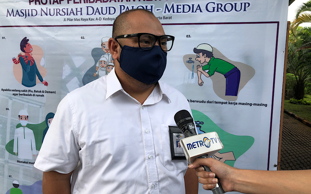 Salat Jumat di Masjid Nursiah Daud Paloh Sambut New Normal