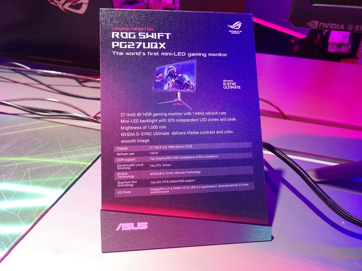 ASUS ROG Swift PG27UQX Pamer Teknologi Mini-LED