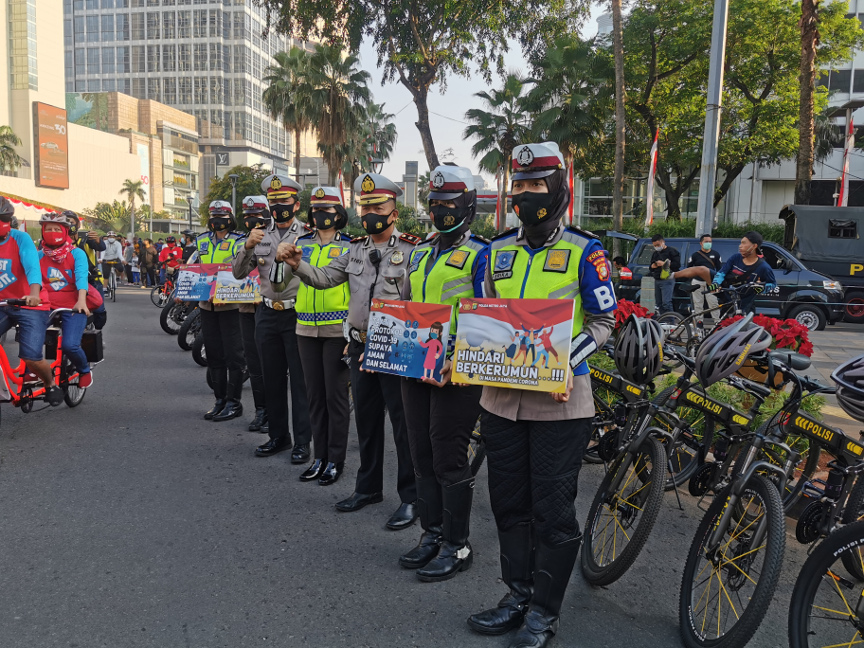 Pesepeda Dominasi Kawasan Sudirman-Thamrin