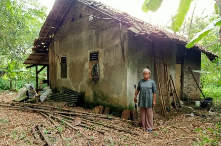 Hidup Sebatang Kara, Nenek Sukarmi Tinggal di Gubuk Reyot Selama 30 Tahun