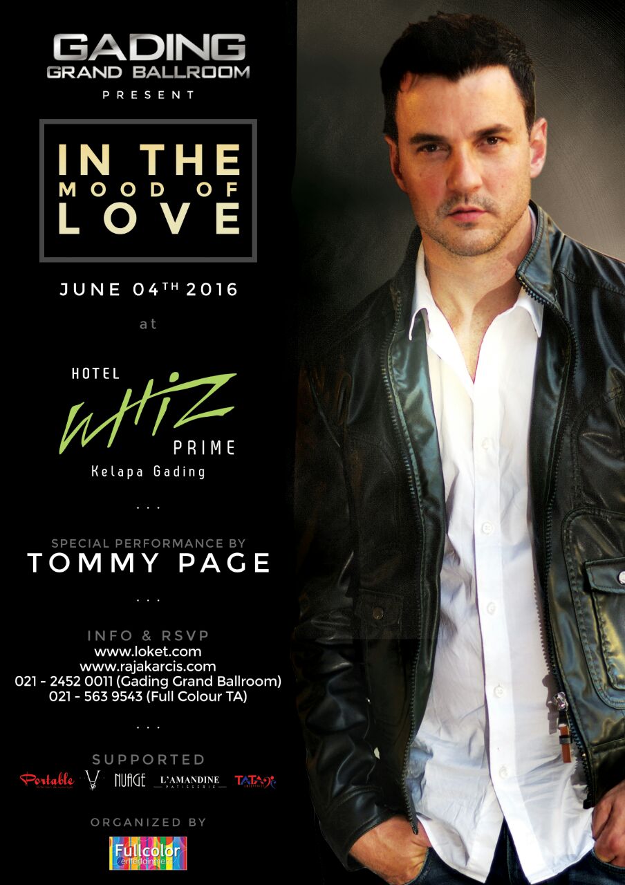 Tommy Page Kembali Tampil di Jakarta, 4 Juni 2016
