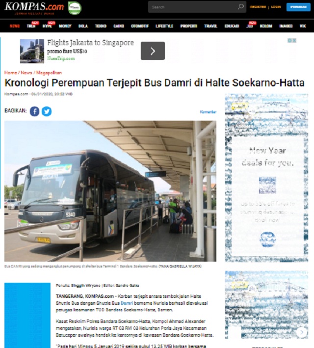 Ibu Hamil Terjepit Bus Damri di Bandara Soekarno-Hatta? Ini Faktanya