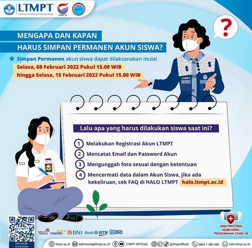 Informasi simpan akun permanen Instagram LTMPT