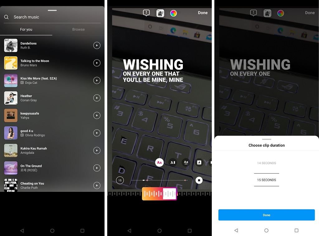 Begini Cara Pasang Instagram Music di Instagram Stories