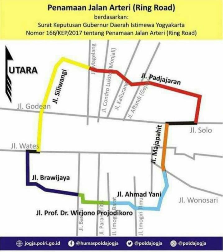Jalan Arteri Nasional Yogyakarta Kini Punya Nama Baru