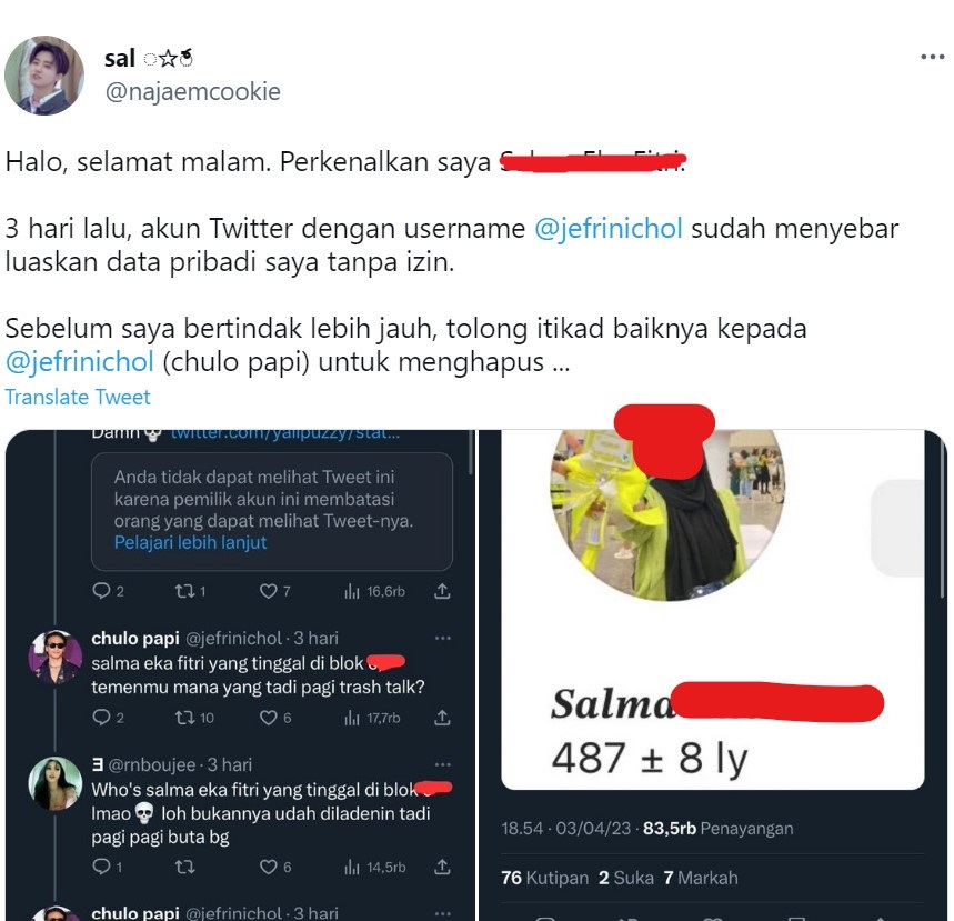 Blunder, Jefri Nichol Doxing Netizen, Sebar Data Pribadi Tapi Salah Sasaran