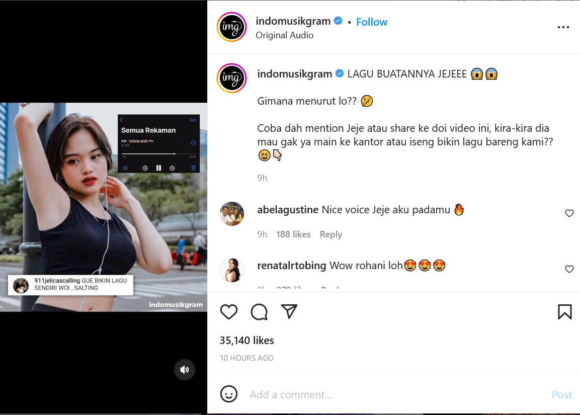Sukses Jadi Model Video Klip, Kini Ramai Jeje Slebew Bikin Lagu Rohani, Begini Liriknya