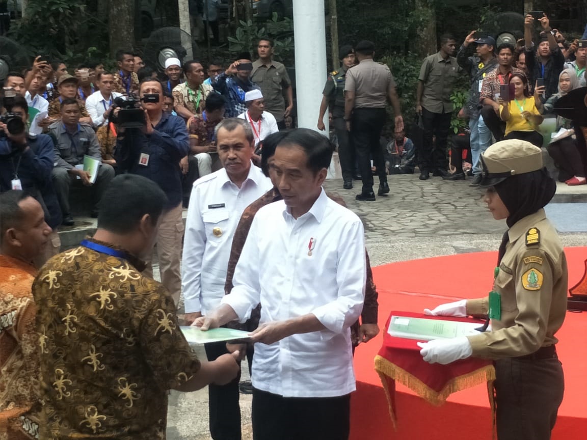 Jokowi Bagikan Izin 73 Ribu Hektare Hutan Sosial di Riau