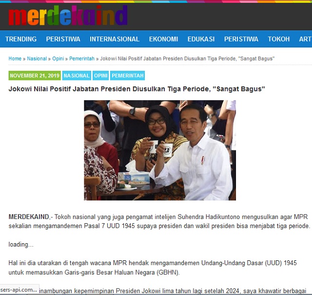 Jokowi Setuju Wacana Masa Jabatan Presiden Tiga Periode? Ini Faktanya