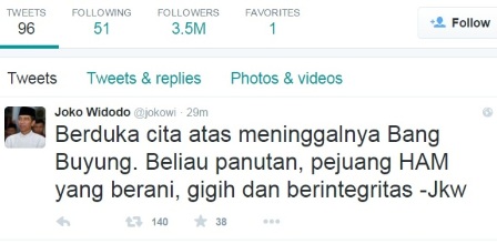 Adnan Buyung Wafat, Jokowi: Beliau Sosok Panutan