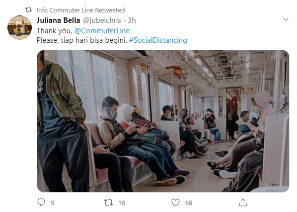 <i>Social Distancing</i> Mulai Terasa di KRL