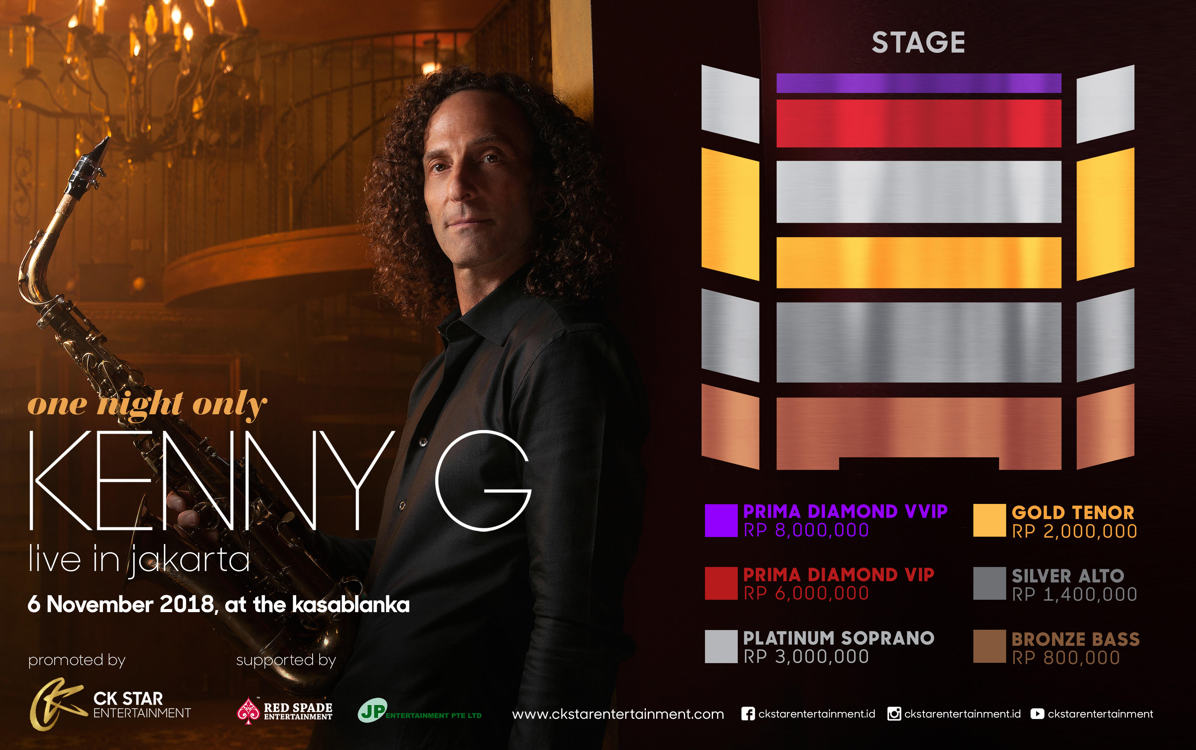 Kenny G Gelar Konser Tunggal di Indonesia 6 November 2018