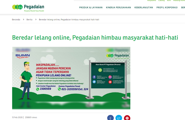 [Cek Fakta] Benarkah Ini Situs Daftar Barang Pegadaian yang tidak Ditebus? Simak Faktanya