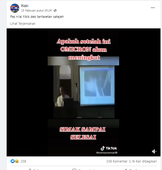 [Cek Fakta] Muncul Asap Putih di Langit dan Kasus Omicron akan Meningkat? Ini Faktanya