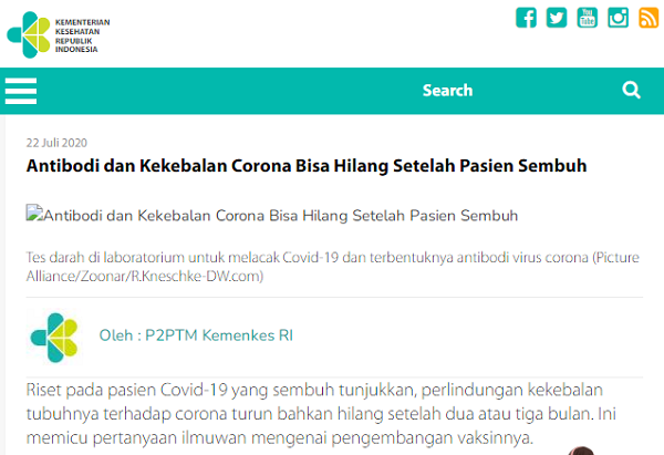 [Cek Fakta] Benarkah Penyintas Covid-19 tak Perlu Divaksin? Ini Faktanya