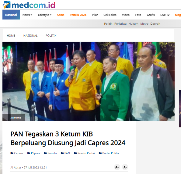 [Cek Fakta] Benarkah Koalisi Indonesia Bersatu Pinang Anies Baswedan Maju Pilpres 2024? Ini Faktanya