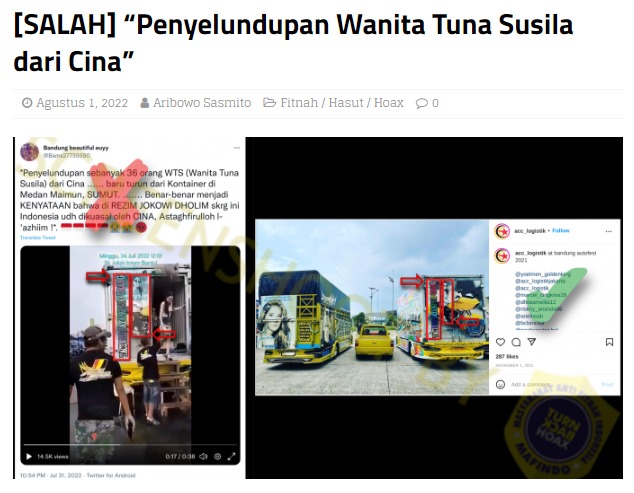 [Cek Fakta] Foto Wanita Tuna Susila dari Tiongkok Masuk Indonesia? Ini Faktanya
