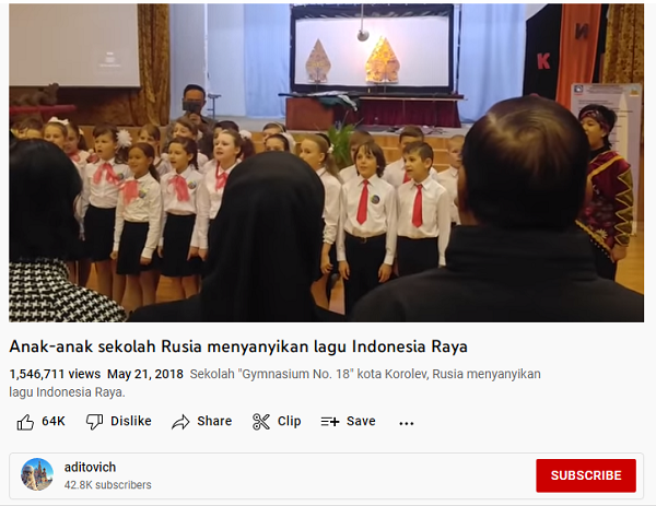 [Cek Fakta] Video Anak Sekolah di Rusia Nyanyikan Lagu Indonesia Raya Sambut Kedatangan Presiden Jokowi? Ini Faktanya