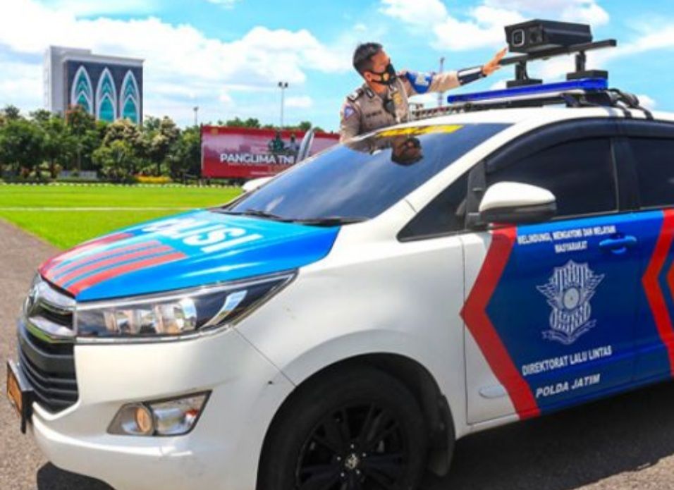 Kendaraan dinas Polda Jawa Timur dilengkapi teknologi integrated node capture attitude record (INCAR). Dok. Polri