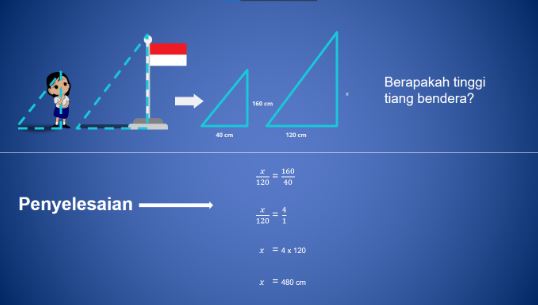 Pelajar SMP Simak Yuk, Pemanfaatan Konsep Kesebangunan Dua Segitiga dalam Aktivitas Sehari-hari