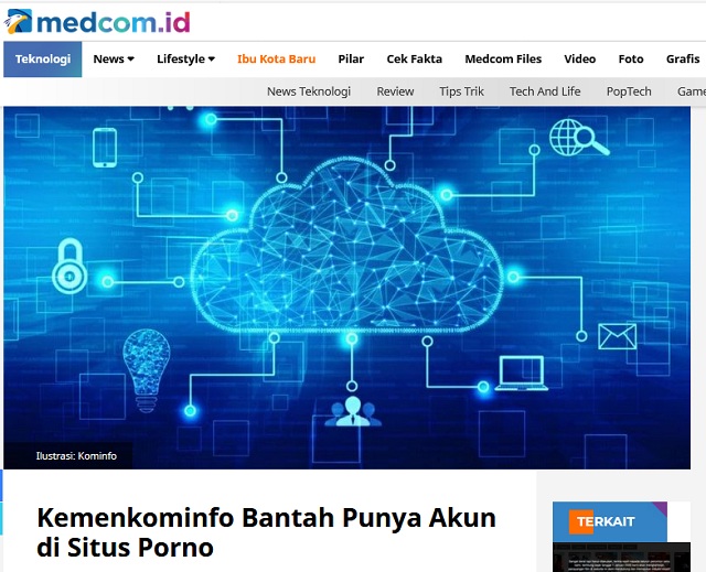 [Cek Fakta] Kominfo Bangga Punya Akun Resmi di Situs Porno? Ini Faktanya