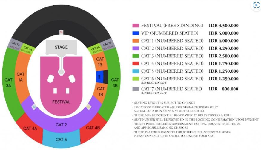 Harga Tiket dan Layout Kursi Konser Coldplay Beredar di Medsos, Promotor: Bukan Informasi Resmi