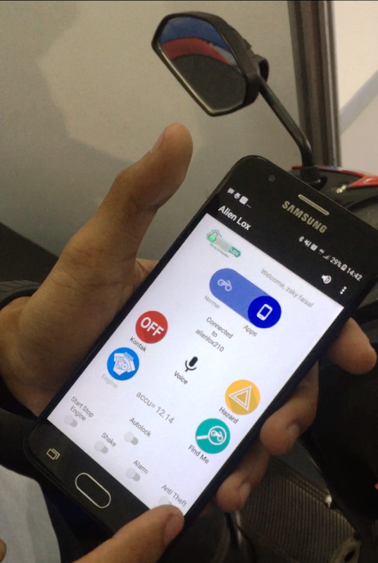 PIF 2018 Pamerkan Alarm Motor Anti Begal