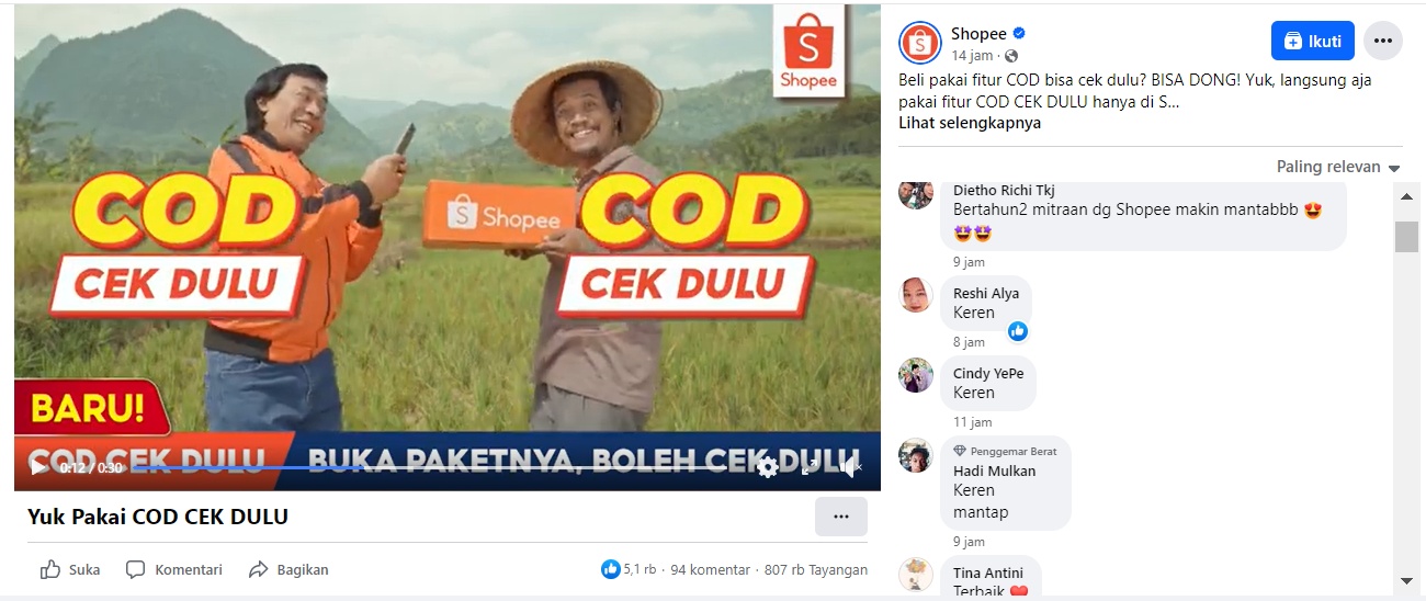 Terbaru! Sekarang Metode COD Bisa Cek Dulu Baru Bayar di Shopee