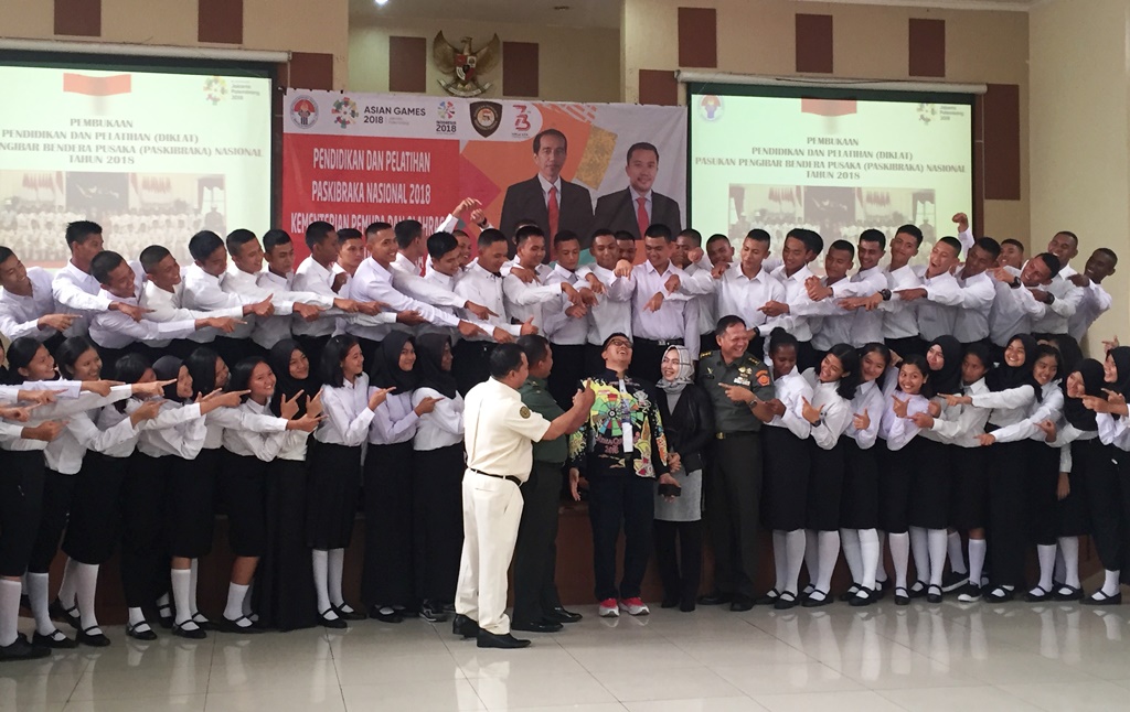 Menpora Semangati Peserta Diklat Paskibraka 2018